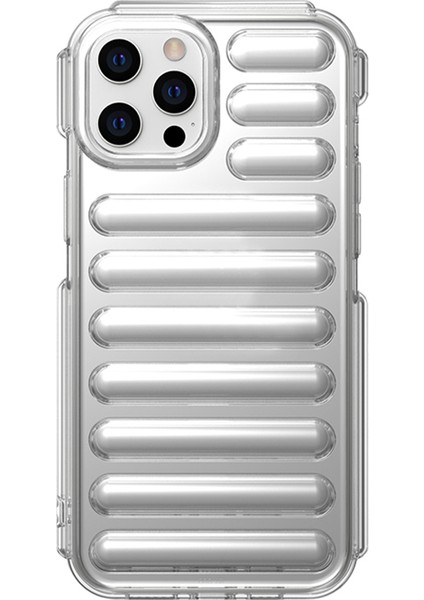 Kapsül Serisi iPhone 12 Pro Kılıf Nervürlü Koruyucu Yumuşak Tpu Telefon Kapağı-Şeffaf (Yurt Dışından)