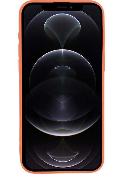 iPhone 12 Pro Max Için 6,7 Inç Cep Telefonu Kılıfları Ka Izgaralı Ceket Dokulu Kapak-Turuncu (Yurt Dışından)
