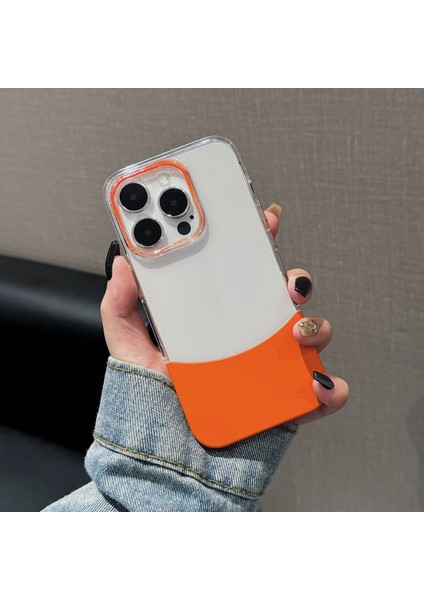 iPhone 13 Pro Kılıf Darbeye Dayanıklı Pc Iki Renkli Ekleme Telefon Kapağı-Turuncu (Yurt Dışından) fiyatları