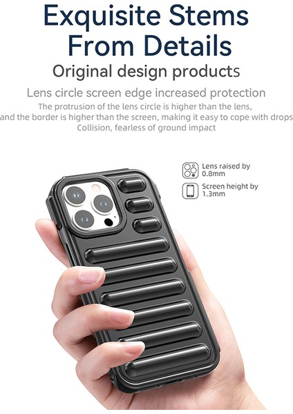 Kapsül Serisi iPhone 12 Pro Kılıf Nervürlü Koruyucu Yumuşak Tpu Telefon Kapağı-Turuncu (Yurt Dışından) fiyatları
