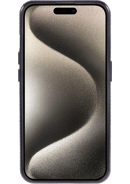 iPhone 15 Pro Kapak Halkası Kickstand Telefon Koruyucu Kapak Rhinestones Lens Çerçevesi-Siyah (Yurt Dışından) indirimleri