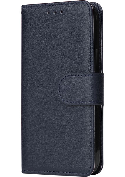iPhone 11 Pro Max Için Kılıf Manyetik Pu Deri Standlı Flip Telefon Kapağı-Mavi (Yurt Dışından)