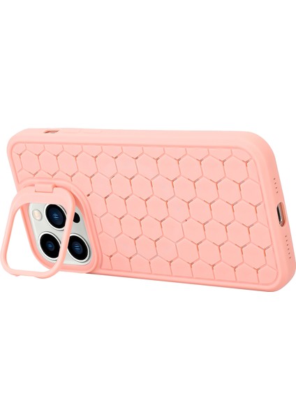 iPhone 12 Pro Max Için Tpu Kılıf Isı Dağılımı Lensli Telefon Kılıfı Kickstand-Pembe (Yurt Dışından) modelleri