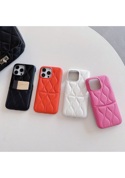 iPhone 15 Pro Telefon Kılıfı Kart Yuvası Pu Deri Kaplamalı Tpu Arka Kapak-Beyaz (Yurt Dışından) indirimleri