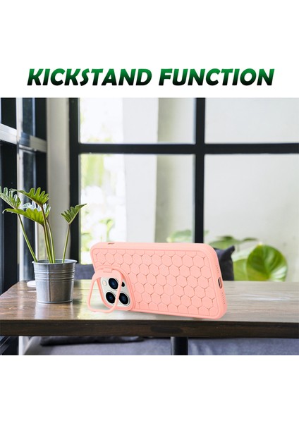 iPhone 12 Pro Max Için Tpu Kılıf Isı Dağılımı Lensli Telefon Kılıfı Kickstand-Pembe (Yurt Dışından) fırsatları