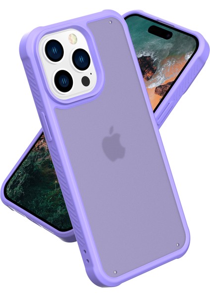 iPhone 15 Pro Max Için Ince Kılıf Skin-Touch Tpu+Pc Mat Telefon Kılıfı-Açık Mor (Yurt Dışından)