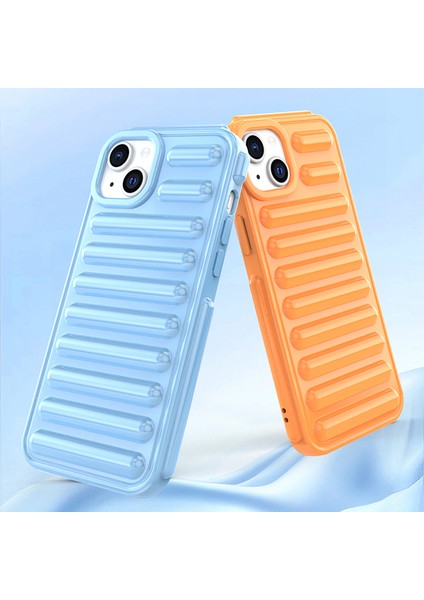 Kapsül Serisi iPhone 14 Plus Kılıf Anti-Drop Nervürlü Tpu Telefon Kılıfı-Siyah (Yurt Dışından) indirimleri