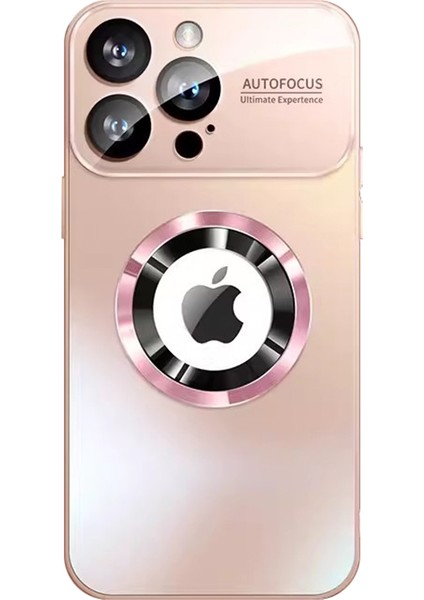 iPhone 13 Pro Manyetik Kılıf Sert Pc Koruyucu Telefon Kılıfı Lens Filmi-Pembe (Yurt Dışından)