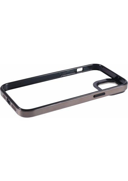 iPhone 14 Plus Kılıf Galvanik Çerçeve Tpu+Pc Koruyucu Telefon Kapağı-Siyah Için (Yurt Dışından)