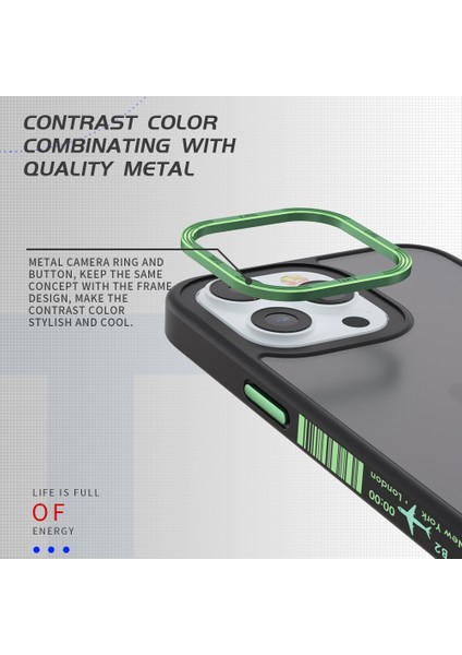 iPhone 14 Pro Cep Telefonu Kılıfları Metal Kamera Halkası Pc+Tpu Kapak-Mor (Yurt Dışından) fiyatları