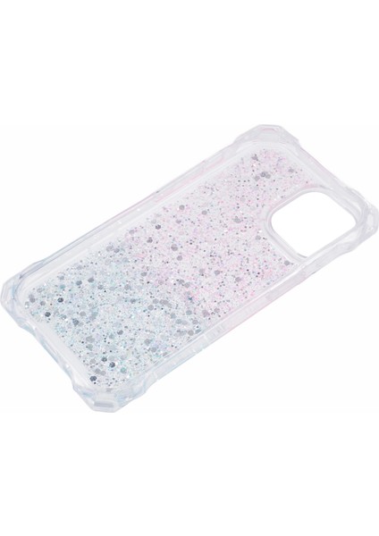 iPhone 13 Mini 5.4 Inç Kılıf Gradyan Tpu+Akrilik Darbeye Dayanıklı Telefon Kapağı-Pembe+Yeşil (Yurt Dışından)