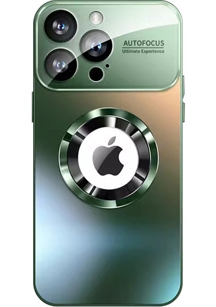 iPhone 13 Pro Manyetik Kılıf Sert Pc Koruyucu Telefon Kılıfı, Lens Filmi-Koyu Yeşil (Yurt Dışından)