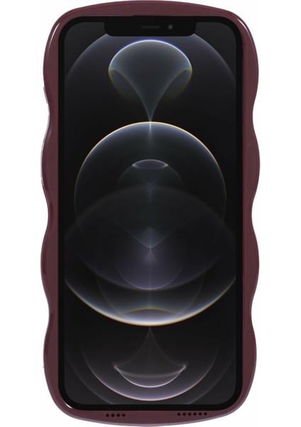 iPhone 12/12 Pro Kılıf Dalgalı Kenar Darbeye Dayanıklı Tpu+Pc Telefon Kapağı-Şarap Kırmızısı Için (Yurt Dışından) indirimleri