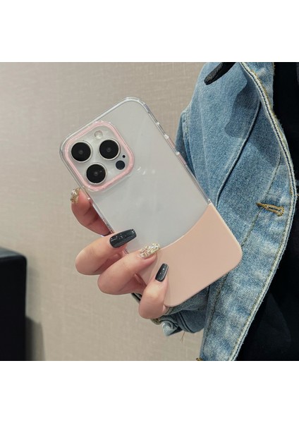iPhone 13 Pro Max Için Pc Telefon Kılıfı Renk Ekleme Çizilmez Kapak-Pembe (Yurt Dışından)