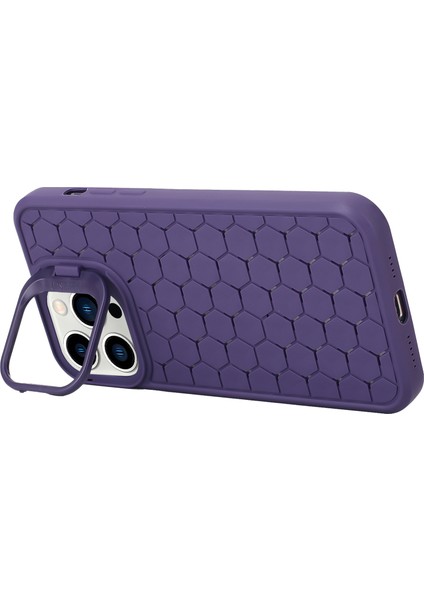 iPhone 14 Pro Max Için Kickstand Kılıf Isı Dağılımı Tpu Cep Telefonu Kapağı-Mor (Yurt Dışından) modelleri