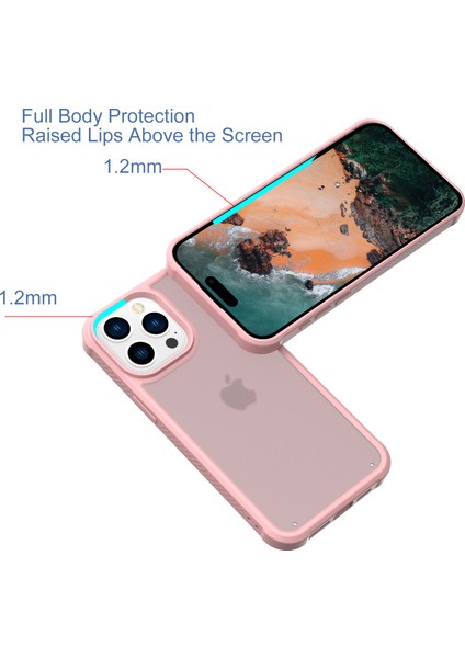 iPhone 14 Pro Max Mat Kılıf Tpu+Pc Ince Arka Kapak Cep Telefonu Aksesuarları-Açık Pembe (Yurt Dışından) fiyatları