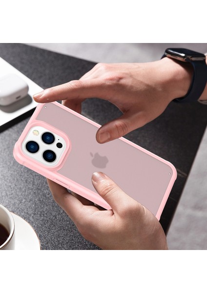 iPhone 14 Pro Max Mat Kılıf Tpu+Pc Ince Arka Kapak Cep Telefonu Aksesuarları-Açık Pembe (Yurt Dışından) indirimleri