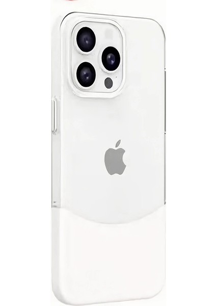 iPhone 14 Pro Max Için Darbeye Dayanıklı Kılıf Sert Pc Iki Renkli Ekleme Telefon Kapağı-Beyaz (Yurt Dışından)