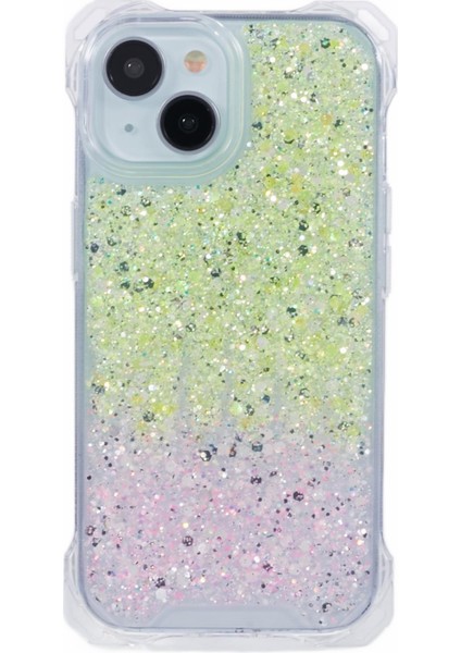 iPhone 13 Mini 5.4 Inç Kılıf Gradyan Tpu+Akrilik Darbeye Dayanıklı Telefon Kapağı-Sarı+Pembe (Yurt Dışından)