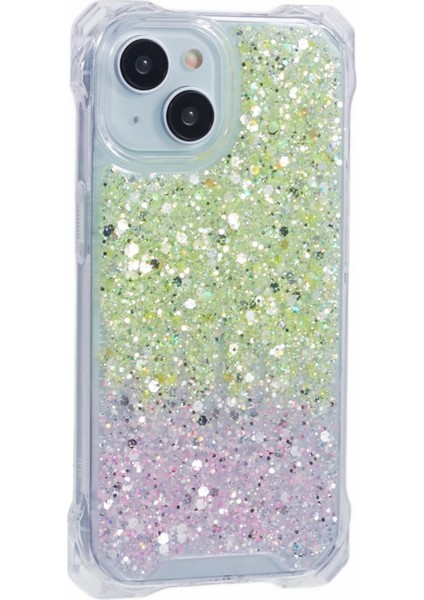 iPhone 13 Mini 5.4 Inç Kılıf Gradyan Tpu+Akrilik Darbeye Dayanıklı Telefon Kapağı-Sarı+Pembe (Yurt Dışından)