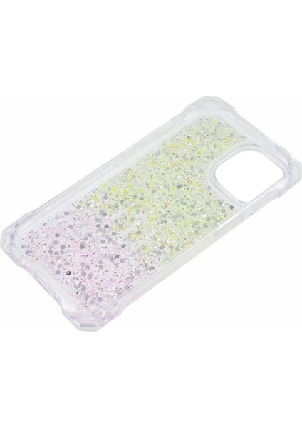 iPhone 13 Mini 5.4 Inç Kılıf Gradyan Tpu+Akrilik Darbeye Dayanıklı Telefon Kapağı-Sarı+Pembe (Yurt Dışından)