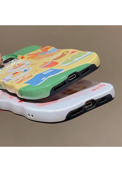 iPhone 14 Pro Için Dalgalı Kenar Kılıfı Illüstrasyon Su Transfer Baskı Çıkarılabilir 2'si 1 Arada Tpu Telefon Kapağı-Pembe (Yurt Dışından) fırsatları