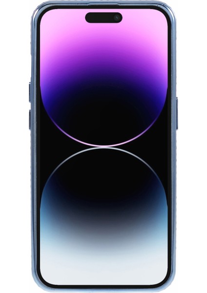 iPhone 14 Pro Için Tpu Kılıf Rhinestones Dekor Damla Korumalı Cep Telefonu Kapağı-Mavi (Yurt Dışından)