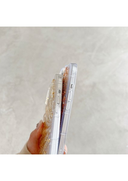 iPhone 13 Pro Kılıf Tpu Deniz Kabuğu Parıltılı Epoksi Trendy Koruyucu Telefon Kapağı-Gümüş (Yurt Dışından) modelleri
