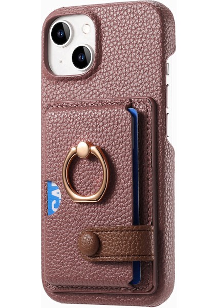 iPhone 14 Için Kılıf Çubuğu Kart Yuvası Pu+Pc+Tpu Düşmeyi Önleyici Telefon Kabuk-Tarih Kayısı (Yurt Dışından) fiyatları