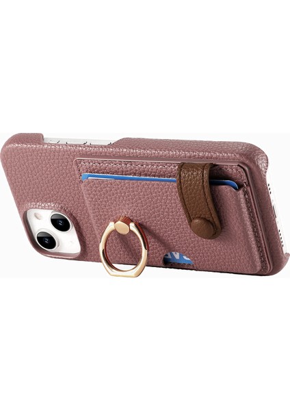 iPhone 14 Için Kılıf Çubuğu Kart Yuvası Pu+Pc+Tpu Düşmeyi Önleyici Telefon Kabuk-Tarih Kayısı (Yurt Dışından) modelleri