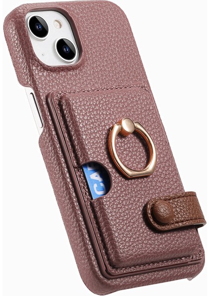 iPhone 14 Için Kılıf Çubuğu Kart Yuvası Pu+Pc+Tpu Düşmeyi Önleyici Telefon Kabuk-Tarih Kayısı (Yurt Dışından) fırsatları