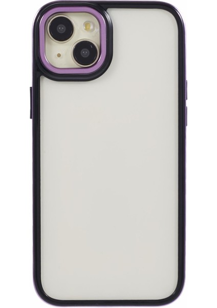 iPhone 15 Için Kılıf Tpu+Pc Hibrit Telefon Kılıfı, Elektro Kaplama Çerçeveli-Mor (Yurt Dışından)
