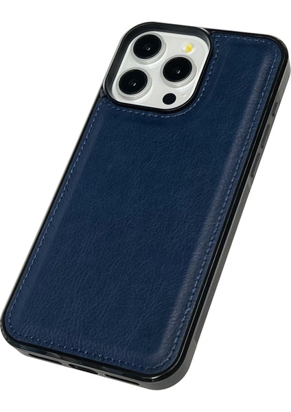 iPhone 13 Pro Için Kılıf Buzağı Dokusu Tpu+Deri Darbeye Dayanıklı Akıllı Telefon Kabuğu-Safir (Yurt Dışından) fırsatları