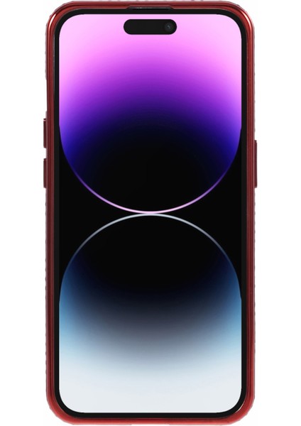 iPhone 14 Pro Için Tpu Kılıf Rhinestones Dekor Damla Korumalı Cep Telefonu Kapağı-Kırmızı (Yurt Dışından)
