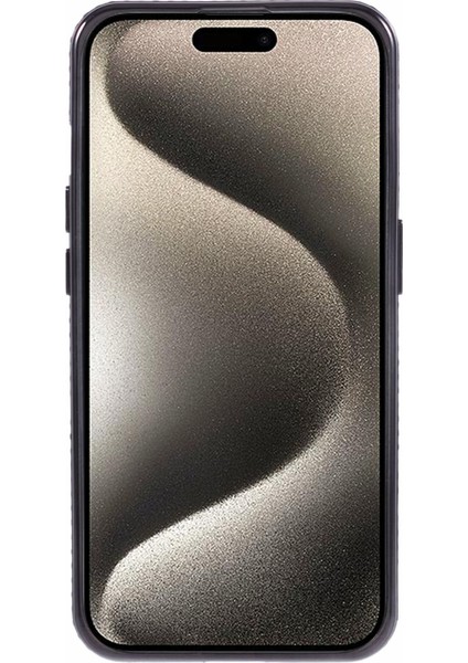iPhone 15 Pro Için Tpu Kılıf Yapay Elmas Dekor Yüzük Kickstand Degrade Telefon Kapağı-Siyah (Yurt Dışından) indirimleri