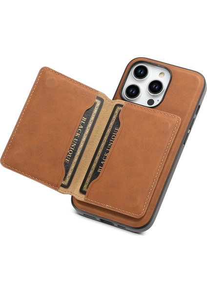 iPhone 15 Pro Kılıfları Için Deri+Tpu+Pc Telefon Kılıfı Magsafe-Brown ile Uyumlu (Yurt Dışından) fırsatları
