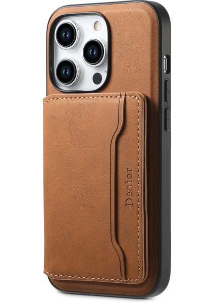 iPhone 15 Pro Kılıfları Için Deri+Tpu+Pc Telefon Kılıfı Magsafe-Brown ile Uyumlu (Yurt Dışından) indirimleri