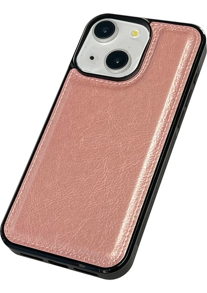 iPhone 13 Için Arka Kılıf Darbeye Dayanıklı Pu Deri Kaplamalı Tpu Buzağı Dokulu Telefon Kapağı-Gül Altın (Yurt Dışından) fırsatları