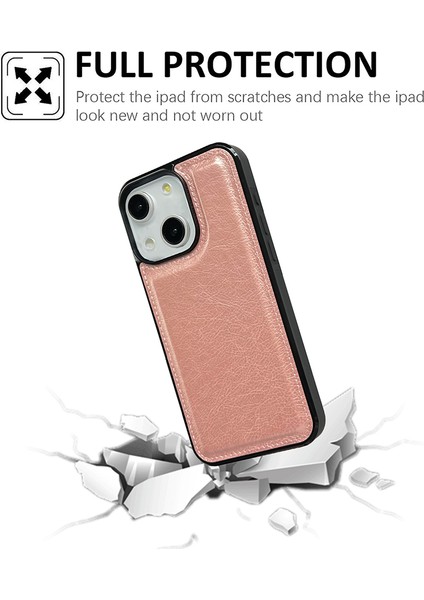 iPhone 13 Için Arka Kılıf Darbeye Dayanıklı Pu Deri Kaplamalı Tpu Buzağı Dokulu Telefon Kapağı-Gül Altın (Yurt Dışından) indirimleri