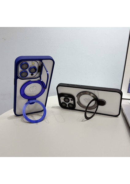 iPhone 13 Pro Için Manyetik Telefon Kılıfı Akrilik+Tpu 2 Destekli Kapak-Siyah (Yurt Dışından)