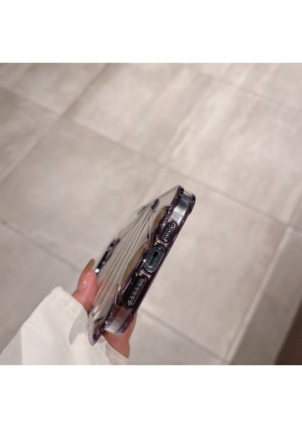 iPhone 13 Pro Kılıf Deniz Kabuğu Şeffaf Tpu Galvanik Yaz Telefon Kapağı-Gümüş (Yurt Dışından)