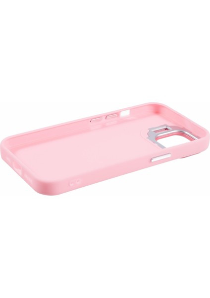 iPhone 15 Plus Kılıf Lensli Koruyucu Silikon Telefon Kılıfı Çubuğu-Pembe (Yurt Dışından) fırsatları