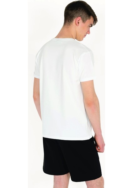 Slimfit Sql Baskılı Beyaz Erkek T-Shirt