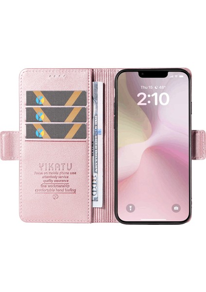 iPhone SE(2024) Için Kılıf Deri Cüzdan Telefon Kapağı Mobil Aksesuarlar -Gül Altın (Yurt Dışından) fiyatları