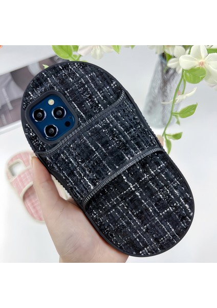 iPhone 14 Pro Kılıf Terlik Tasarımı Kickstand Tpu Darbeye Dayanıklı Telefon Kapağı-Mor (Yurt Dışından)