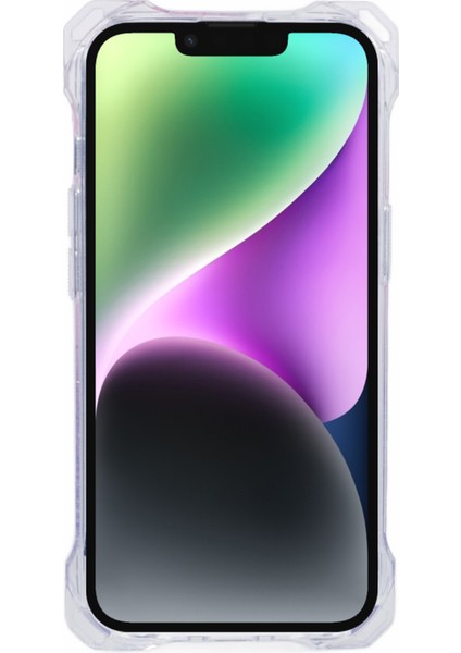 iPhone 14 Için Darbeye Dayanıklı Kılıf Tpu+Akrilik Telefon Arka Kapak Askılı Çift Renkli Degrade Tasarım-Pembe+Mor (Yurt Dışından) modelleri