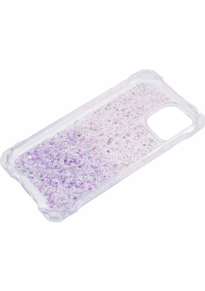 iPhone 14 Için Darbeye Dayanıklı Kılıf Tpu+Akrilik Telefon Arka Kapak Askılı Çift Renkli Degrade Tasarım-Pembe+Mor (Yurt Dışından) indirimleri