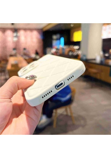 iPhone 13 Pro Kılıf Eşkenar Dörtgen Desenli Tpu Düşmeye Karşı Koruyucu Telefon Kapağı-Mavi (Yurt Dışından)