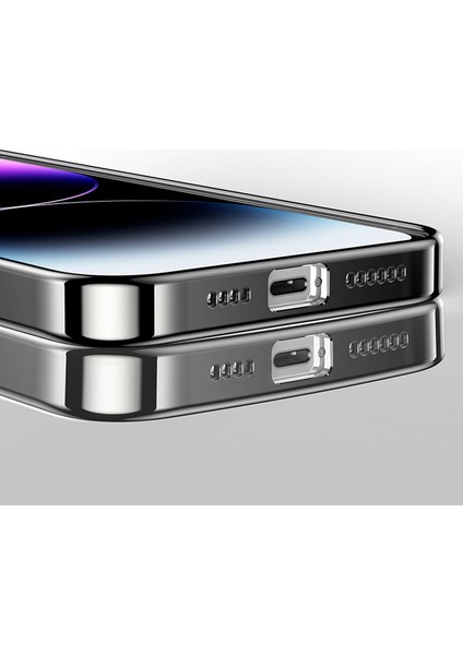 iPhone 13 Pro Cep Telefonu Kılıfları Için Elektro Kaplama Pc+Tpu Lens Filmi-Gümüş ile Arka Kapak (Yurt Dışından)