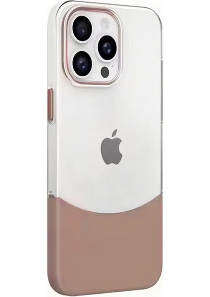 iPhone 13 Pro Kılıf Için Darbeye Dayanıklı Pc Iki Renkli Ekleme Telefon Kapağı-Koyu Pembe (Yurt Dışından)